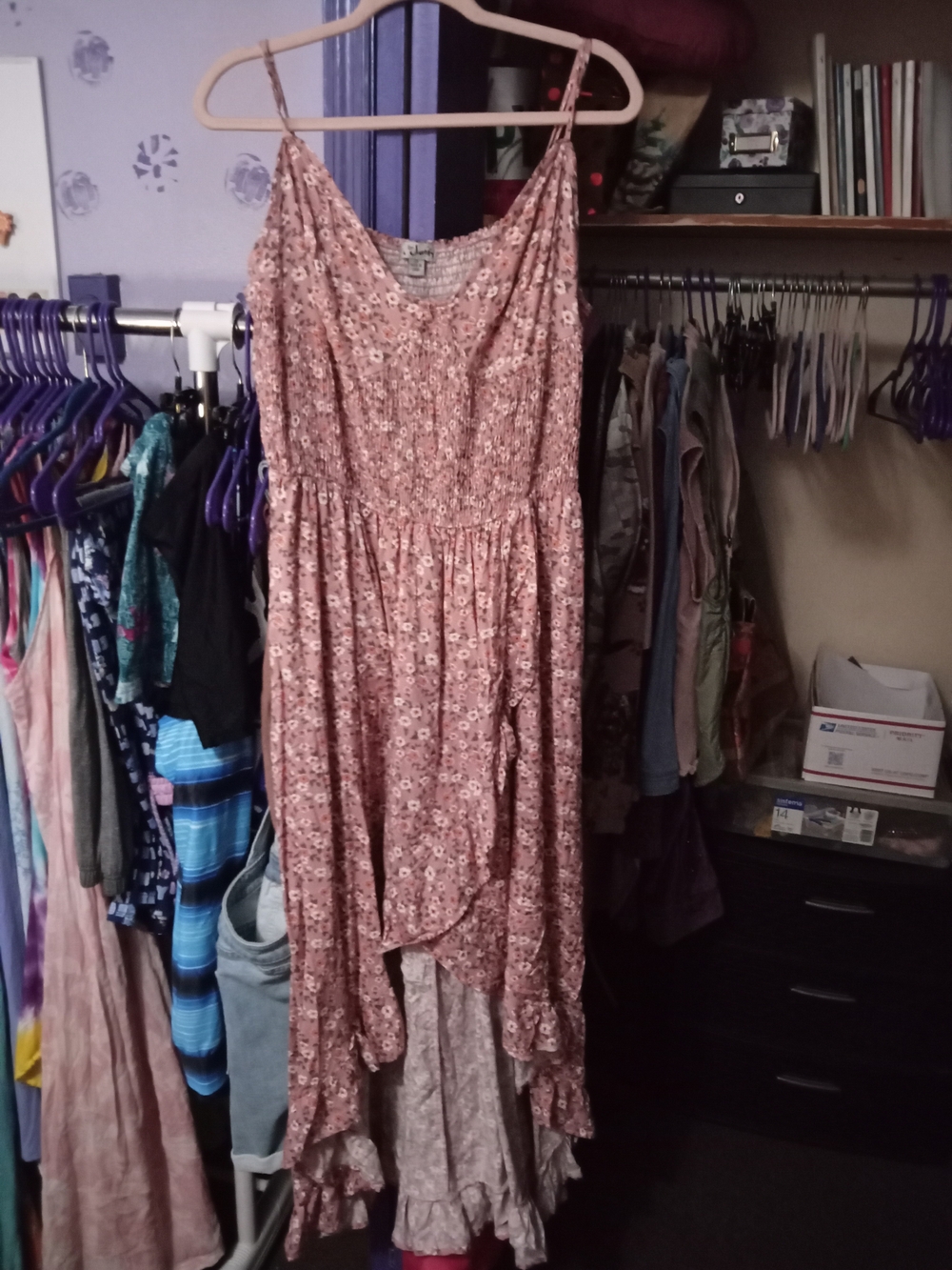 J For Justify High Low Pink Floral Dress